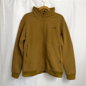 The North Face Gold Zip Jacket Men Size L Zip Pockets Fleece Softshell Hiking OG